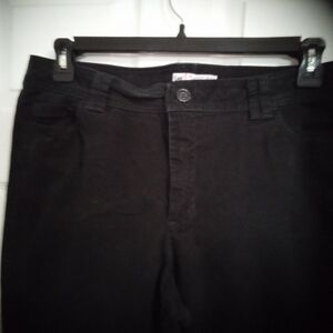 Lee Plus Size 16 Classic Fit Straight Leg Black Chino Style Pant Business Casual